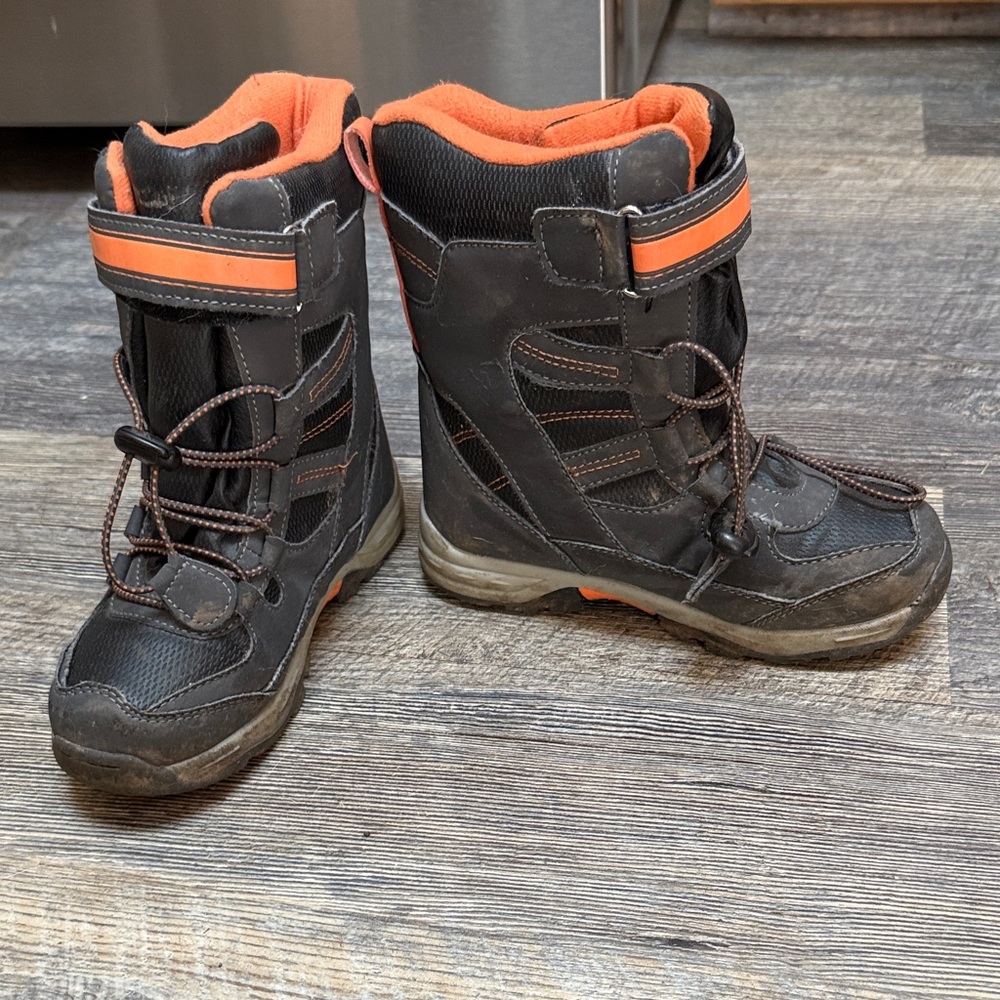 totes Black and Orange Kids Boots